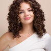 vegan fiber curly balayage wig 16".
