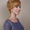 wedge cut human wig - 8" honey blonde.