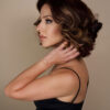 4x4 front lace wig - 10" - brown with colored highlights.