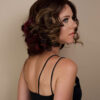 4x4 front lace wig - 10" - brown with colored highlights.