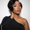 Short Wedge Human Wig - 6” Natural Black.