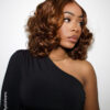 curly human wig - 14” caramel balayage.