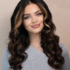 front lace human wig - 20" blonde moneypiece with balayage.