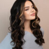 front lace human wig - 20" blonde moneypiece with balayage.