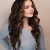 front lace human wig - 20" caramel balayage.