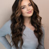 front lace human wig - 20" caramel balayage.