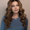 front lace human wig - 20" ash brown balayage.