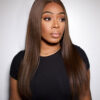 front lace human wig - 20" medium brown.