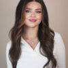 front lace human wig - 20" dark brown balayage