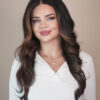 front lace human wig - 20" dark brown balayage