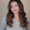 front lace human wig - 20" light brown balayage.