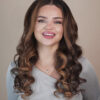 front lace human wig - 20" light brown balayage.
