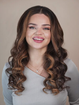 front lace human wig - 20" light brown balayage.