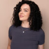 put on & go pre-cut lace curly human wig - 16" natural black.