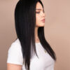 front lace human wig wavy 4x4 - 20" natural black