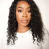 front lace human wig - 14" 3A curly natural black.