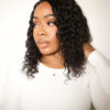 front lace human wig - 12" 3A curly natural black.