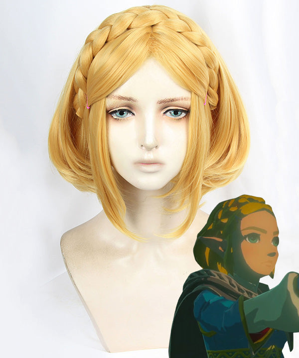 Princess Zelda Cosplay Wig - The Legend Of Zelda: Breath Of The Wild 2 Costume Wig -Golden