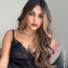 vegan fiber caramel balayage moneypiece wig 24".