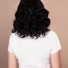 put on & go pre-cut lace curly human wig - 14" natural black.