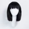bob wig with fringe - 10" jet black.