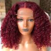 Burgundy Short Curly Bob Wigs 4x4/13x4/13x6 HD Lace Front Wigs - 13x4 Lace / 180% / 10inch