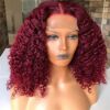 Burgundy Short Curly Bob Wigs 4x4/13x4/13x6 HD Lace Front Wigs - 13x4 Lace / 180% / 10inch