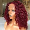 Burgundy Short Curly Bob Wigs 4x4/13x4/13x6 HD Lace Front Wigs - 13x4 Lace / 180% / 10inch