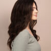 front lace human wig - 18" chocolate brown.