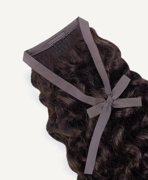 curly ponytail - #2 chocolate brown. - 20 inches