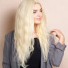 vegan fiber heatless wave wig 24" light blonde.