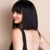 bob wig with fringe - 10" jet black.