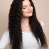 wavy human wig - 22” natural black.