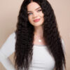wavy human wig - 22” natural black.