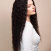 wavy human wig - 22” natural black.