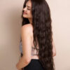 vegan fiber mermaid waves wig 32" medium brown.