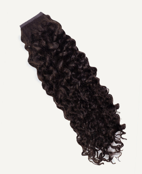 curly ponytail - #2 chocolate brown. - 20 inches