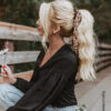 ponytail - #60 platinum blonde. - 24 inches