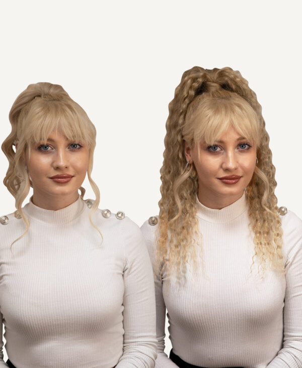 curly ponytail - #28 honey blonde. - 14 inches