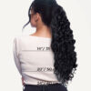 curly ponytail - #1 jet black. - 20 inches
