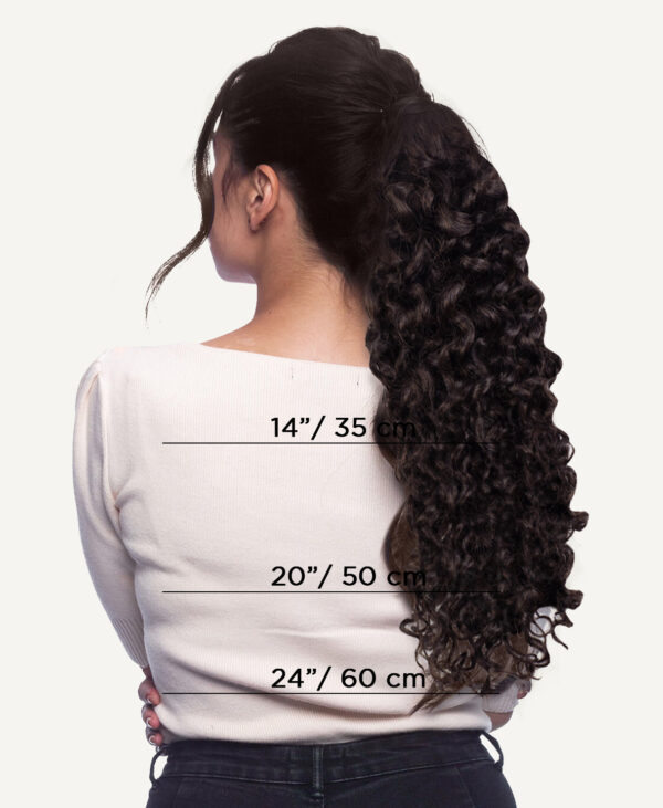 curly ponytail - #2 chocolate brown. - 20 inches