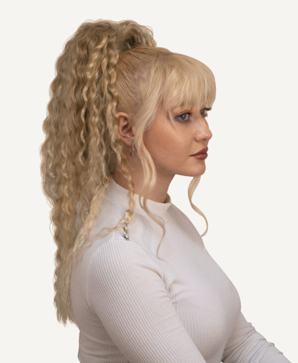 curly ponytail - #28 honey blonde. - 14 inches