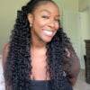 curly ponytail - #1 jet black. - 20 inches