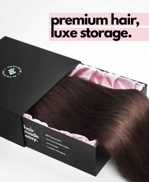 front lace human wig - 20" rooted brown.