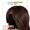 vegan fiber blowout curtain bangs wig 22".