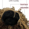 vegan fiber curly balayage wig 16".