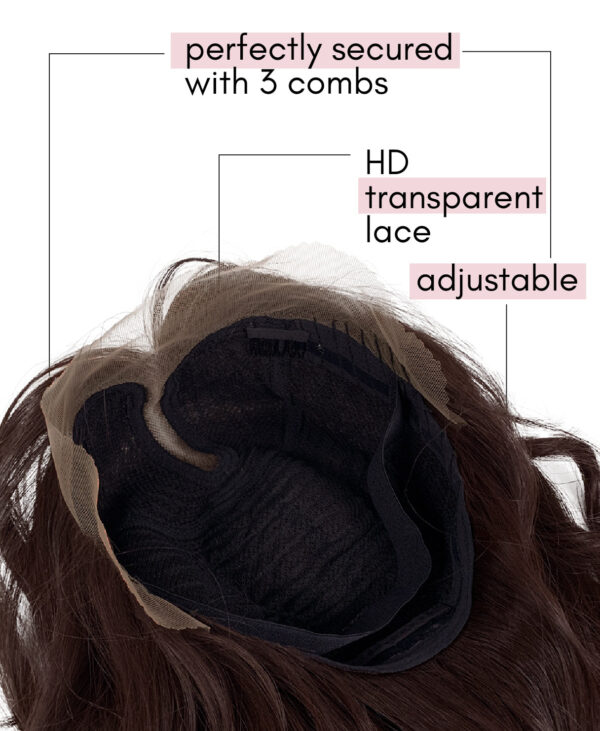 vegan fiber blowout curtain bangs wig 22".