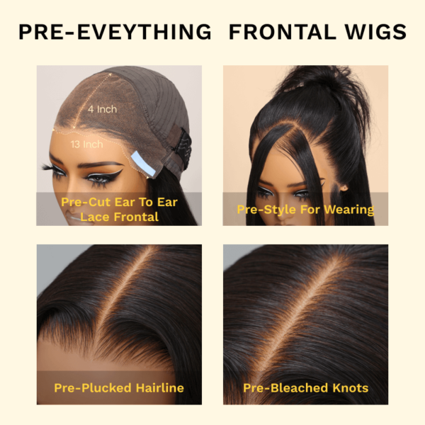 Sunber 5*5 Glueless HD Lace Closure Wig Deep Wave Human Hair Wigs - 18 / 250%