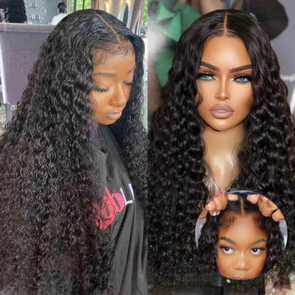 Sunber Water Wave 13x4 Pre Everything Lace Frontal Glueless Pre Cut Put On And Go Human Hair Short Bob Wig Flash Sale - 13x4 Pre Everything / 24