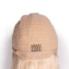 long bob with fringe human wig - 16" platinum blonde.